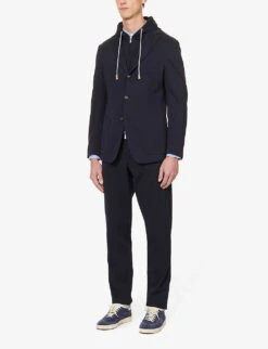 ELEVENTY Regular-fit Hooded Cotton-blend Suit 13 ELEVENTY Regular-fit Hooded Cotton-blend Suit -Gentlemen Style Shop R04082515 BLUE ALT02