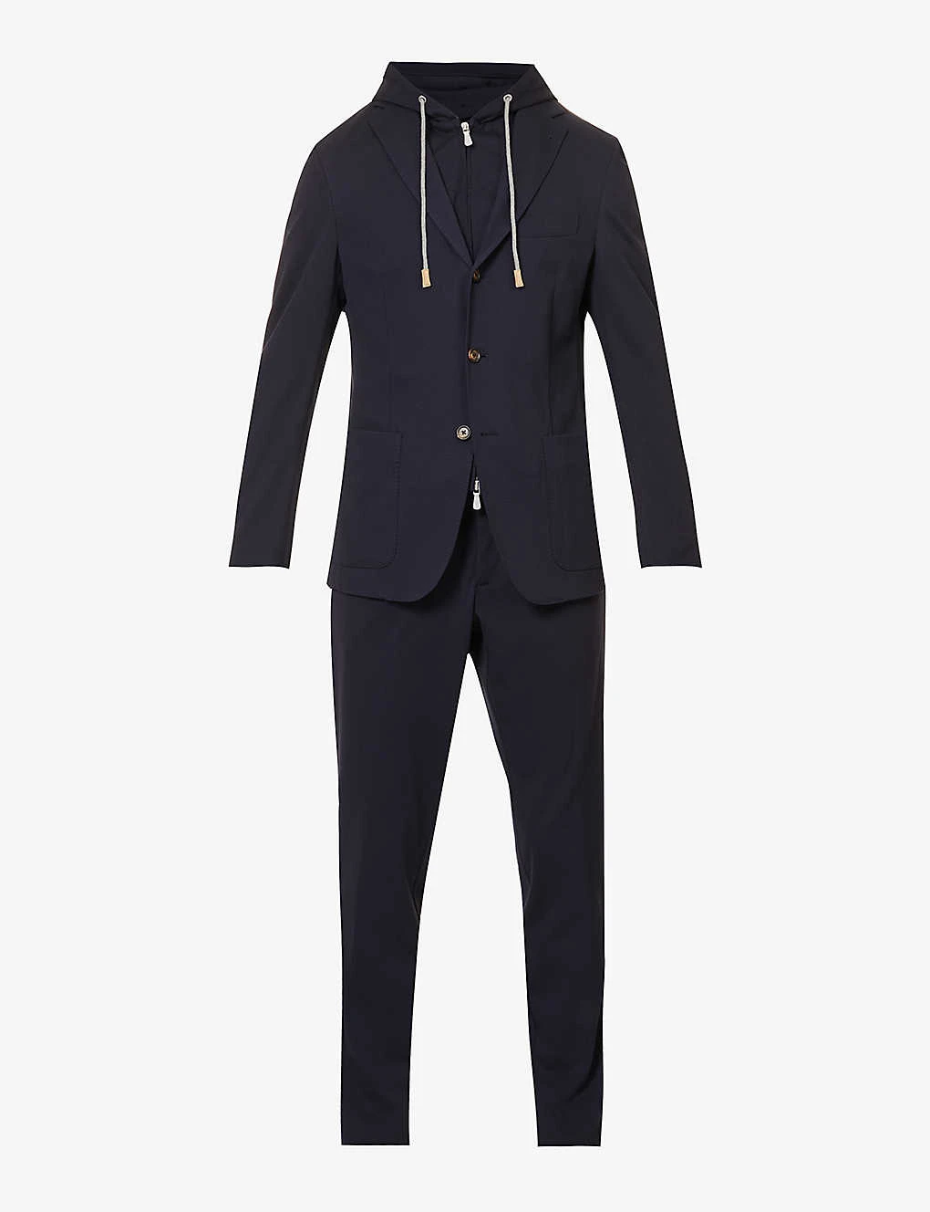ELEVENTY Regular-fit Hooded Cotton-blend Suit 3 ELEVENTY Regular-fit Hooded Cotton-blend Suit