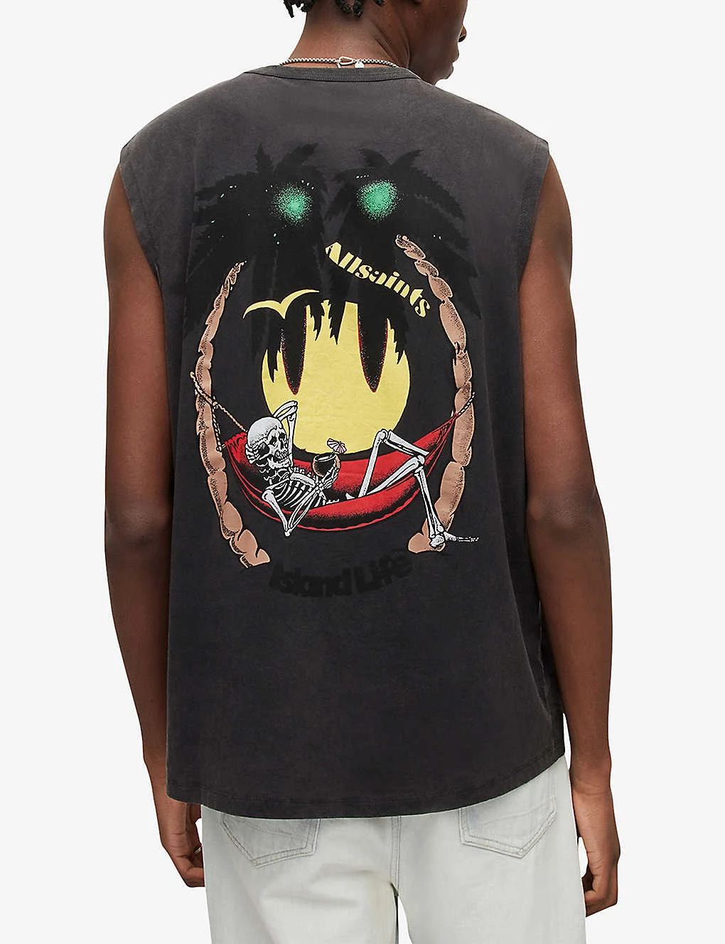 AllSaints Recline Graphic-print Organic-cotton Tank Top 6 AllSaints Recline Graphic-print Organic-cotton Tank Top - Image 4
