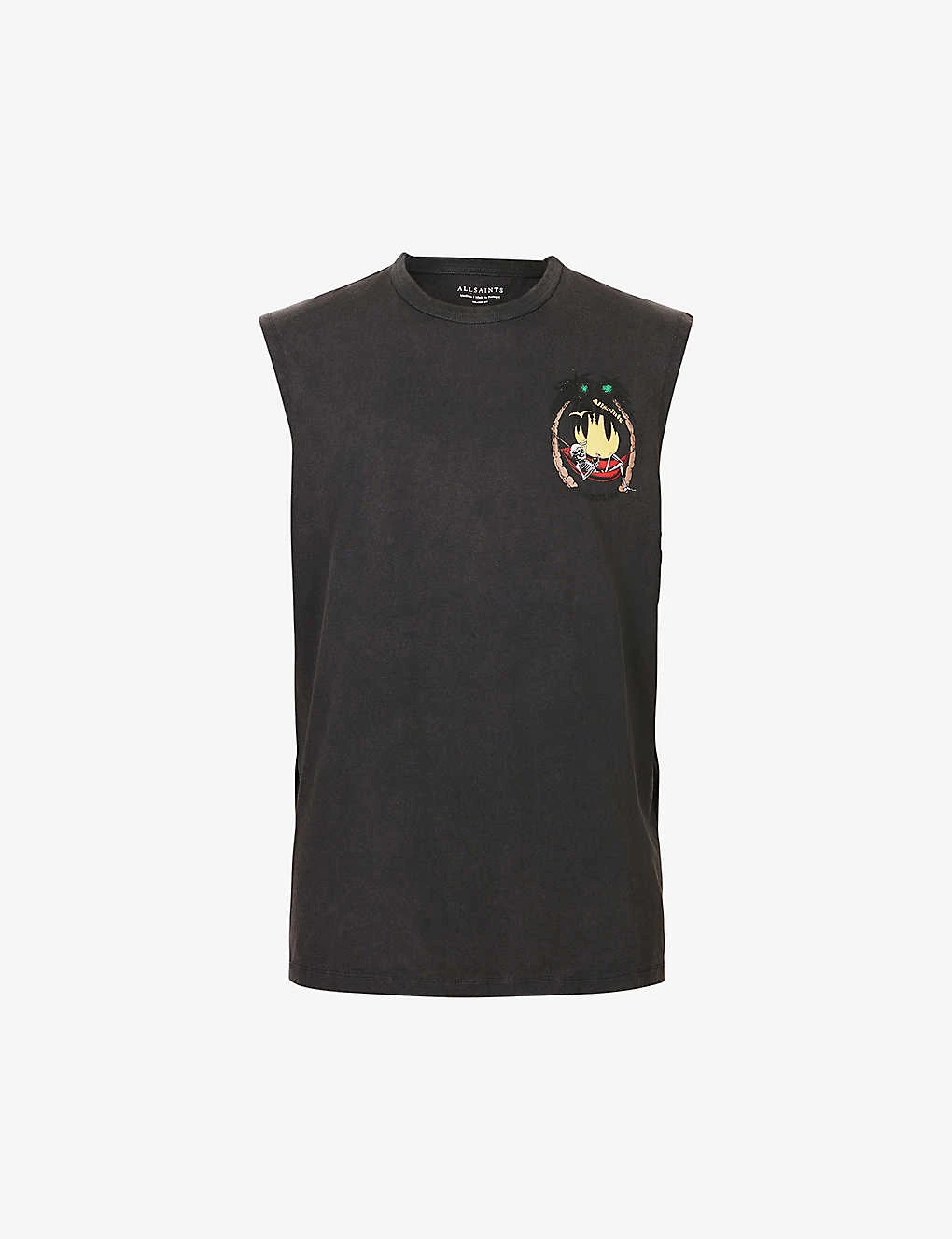 AllSaints Recline Graphic-print Organic-cotton Tank Top 3 AllSaints Recline Graphic-print Organic-cotton Tank Top