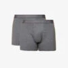 Falke Tonal Waistband Pack Of Two Stretch-cotton Boxers 1 Falke Tonal Waistband Pack Of Two Stretch-cotton Boxers -Gentlemen Style Shop R04086482 DARKGREY M
