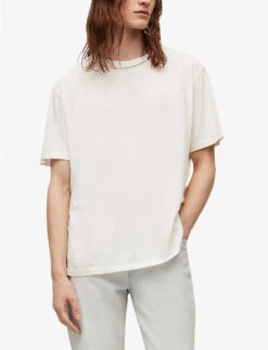 AllSaints Otto Relaxed-fit Organic-cotton T-shirt -Gentlemen Style Shop R04086649 CHALKWHITE ALT02