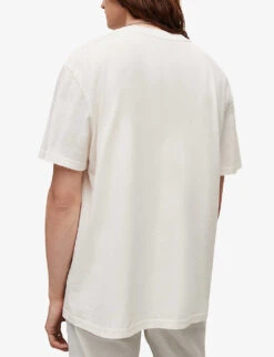 AllSaints Otto Relaxed-fit Organic-cotton T-shirt -Gentlemen Style Shop R04086649 CHALKWHITE ALT03