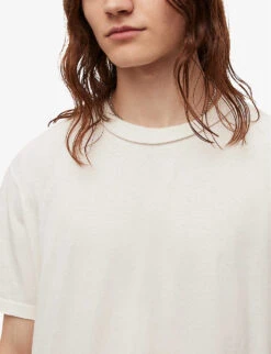 AllSaints Otto Relaxed-fit Organic-cotton T-shirt -Gentlemen Style Shop R04086649 CHALKWHITE ALT04