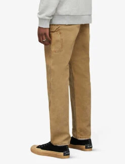 AllSaints Carpenter Ripped Straight-leg Mid-rise Cotton Trousers -Gentlemen Style Shop R04086667 EARTHYBROWN ALT03