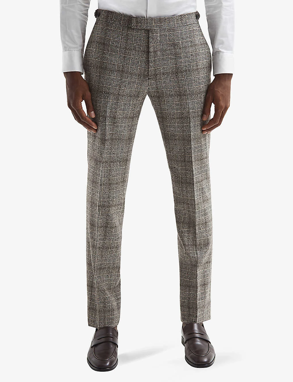 Reiss Alfredo Prince Of Wales-check Wool Trousers 5 Reiss Alfredo Prince Of Wales-check Wool Trousers - Image 3