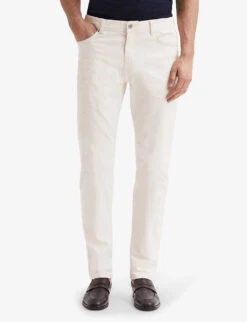 Reiss Santorini Slim-fit Tapered-leg Stretch-cotton Jeans -Gentlemen Style Shop R04086982 ECRU ALT02