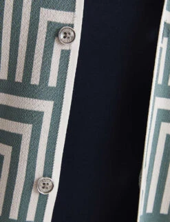 Reiss Milo Abstract-print Woven Shirt -Gentlemen Style Shop R04087069 SAGE ALT04