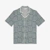 Reiss Milo Abstract-print Woven Shirt -Gentlemen Style Shop R04087069 SAGE M