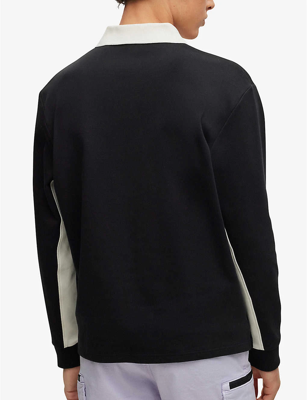 Hugo Logo-print Long-sleeved Cotton Polo Shirt 6 Hugo Logo-print Long-sleeved Cotton Polo Shirt - Image 4