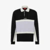 Hugo Logo-print Long-sleeved Cotton Polo Shirt 2 Hugo Logo-print Long-sleeved Cotton Polo Shirt -Gentlemen Style Shop R04088191 BLACK M
