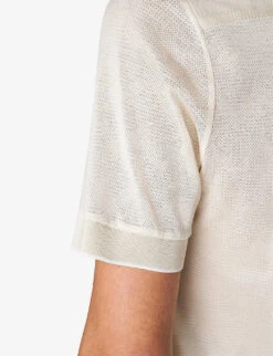 ETON Jacquard Knitted-texture Regular-fit Cotton Polo Shirt -Gentlemen Style Shop R04088406 WHITE ALT04