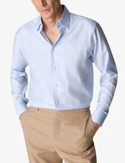 ETON Contemporary-fit Stretch Cotton-blend Shirt -Gentlemen Style Shop R04088496 LIGHTBLUE ALT02