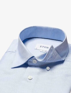 ETON Contemporary-fit Stretch Cotton-blend Shirt -Gentlemen Style Shop R04088496 LIGHTBLUE ALT06
