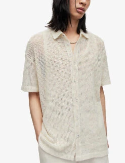 AllSaints Munroe Stripe-pattern Relaxed-fit Organic-cotton Shirt 9 AllSaints Munroe Stripe-pattern Relaxed-fit Organic-cotton Shirt -Gentlemen Style Shop R04091522 CHALKWHITE ALT02