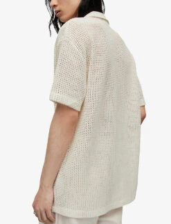 AllSaints Munroe Stripe-pattern Relaxed-fit Organic-cotton Shirt 10 AllSaints Munroe Stripe-pattern Relaxed-fit Organic-cotton Shirt -Gentlemen Style Shop R04091522 CHALKWHITE ALT03