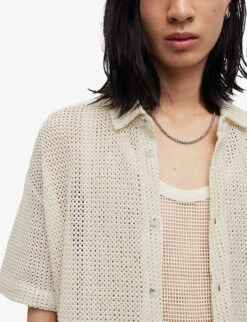 AllSaints Munroe Stripe-pattern Relaxed-fit Organic-cotton Shirt 11 AllSaints Munroe Stripe-pattern Relaxed-fit Organic-cotton Shirt -Gentlemen Style Shop R04091522 CHALKWHITE ALT04