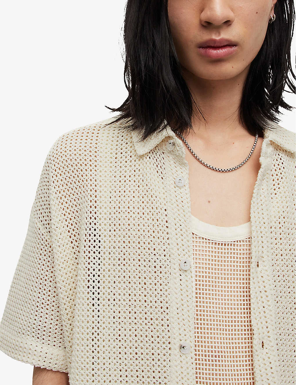 AllSaints Munroe Stripe-pattern Relaxed-fit Organic-cotton Shirt 7 AllSaints Munroe Stripe-pattern Relaxed-fit Organic-cotton Shirt - Image 5