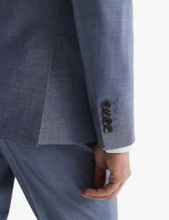 Reiss Wish Slim-fit Stretch Wool-blend Blazer 13 Reiss Wish Slim-fit Stretch Wool-blend Blazer -Gentlemen Style Shop R04091597 SOFTBLUE ALT05