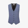 Reiss Wish Slim-fit Stretch Wool-blend Waistcoat -Gentlemen Style Shop R04091599 SOFTBLUE M