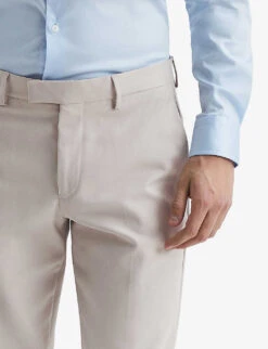 Reiss Eastbury Slim-fit Straight-leg Stretch-cotton Chinos -Gentlemen Style Shop R04091602 STONE ALT04
