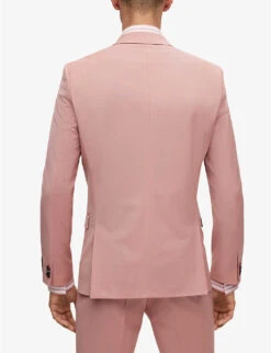 Hugo Single-breasted Slim-fit Wool-blend Suit -Gentlemen Style Shop R04093574 MEDIUMPINK ALT03