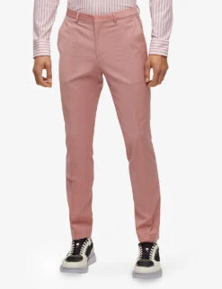 Hugo Single-breasted Slim-fit Wool-blend Suit -Gentlemen Style Shop R04093574 MEDIUMPINK ALT04