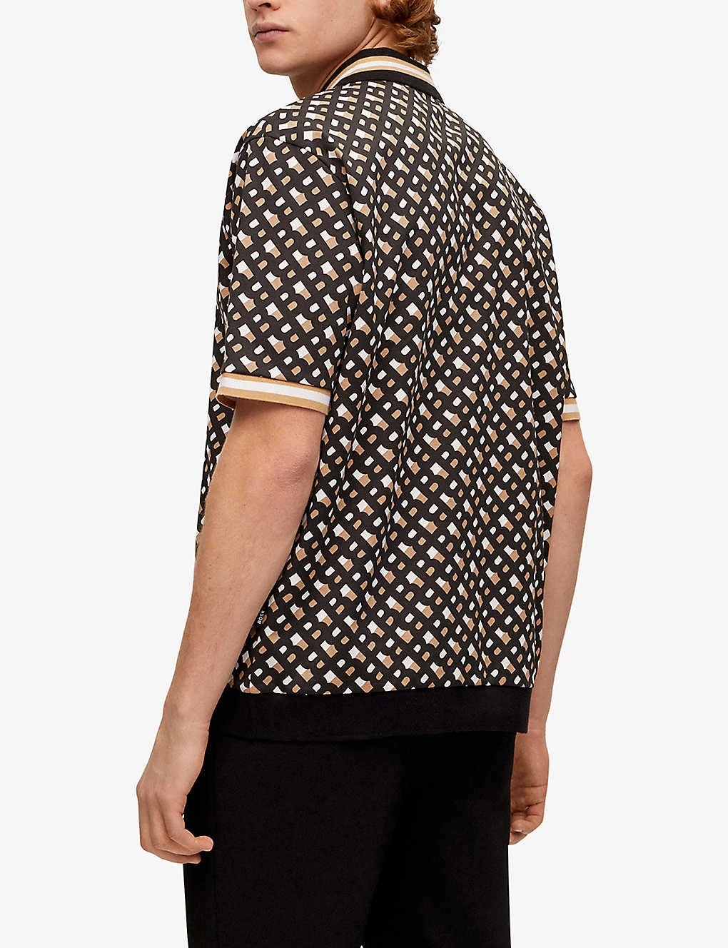 Boss Business Leisure Monogram-pattern Cotton-jersey Polo Shirt 6 Boss Business Leisure Monogram-pattern Cotton-jersey Polo Shirt - Image 4