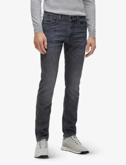 Boss Business Leisure Straight-leg Regular-fit Stretch-cotton Jeans -Gentlemen Style Shop R04093703 MEDIUMGREY ALT02