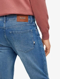 Boss Regular-fit Straight-leg Stretch-denim Jeans 11 Boss Regular-fit Straight-leg Stretch-denim Jeans -Gentlemen Style Shop R04093704 TURQUOISEAQUA ALT04