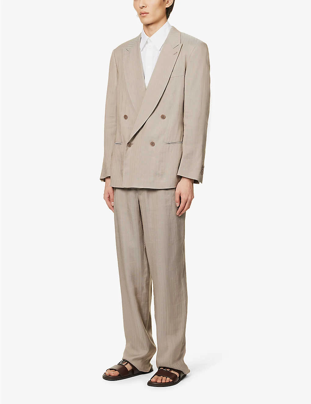 Giorgio Armani Double-breasted Regular-fit Woven Suit 5 Giorgio Armani Double-breasted Regular-fit Woven Suit - Image 3