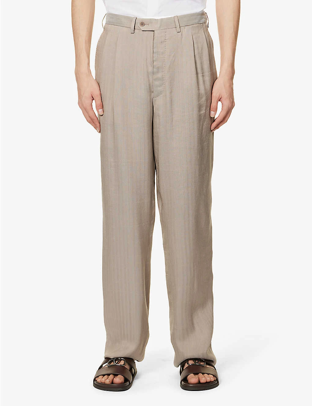 Giorgio Armani Double-breasted Regular-fit Woven Suit 10 Giorgio Armani Double-breasted Regular-fit Woven Suit - Image 8