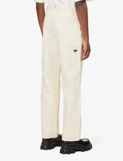 Prada Branded-plaque Straight-leg Mid-rise Jeans 11 Prada Branded-plaque Straight-leg Mid-rise Jeans -Gentlemen Style Shop R04098394 NATURAL ALT03