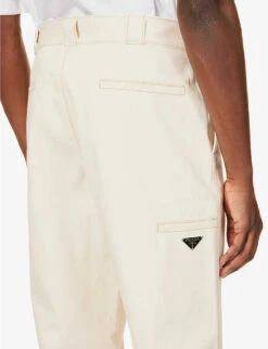 Prada Branded-plaque Straight-leg Mid-rise Jeans 13 Prada Branded-plaque Straight-leg Mid-rise Jeans -Gentlemen Style Shop R04098394 NATURAL ALT05