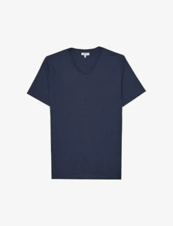 Reiss Dayton V-neck Short-sleeve Cotton T-shirt