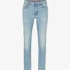 Hugo Logo-patch Extra Slim-fit Stretch-denim Jeans -Gentlemen Style Shop R04100913 TURQUOISEAQUA M