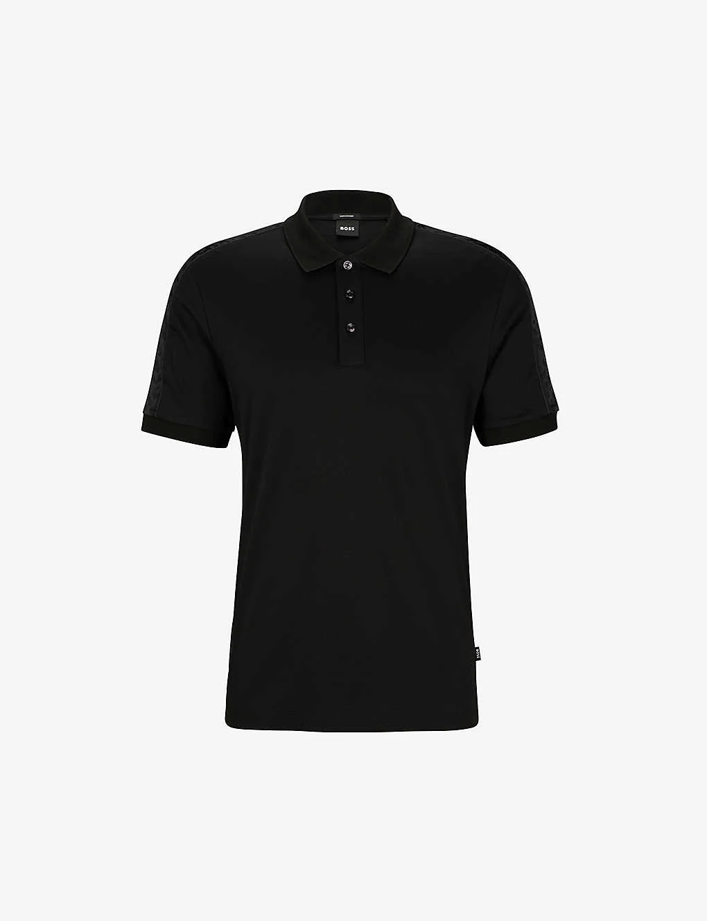 Boss Jacquard-trim Regular-fit Cotton Polo Shirt 3 Boss Jacquard-trim Regular-fit Cotton Polo Shirt