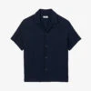 Sandro Honeycomb-texture Cotton Polo Shirt -Gentlemen Style Shop R04102383 BLEUS M