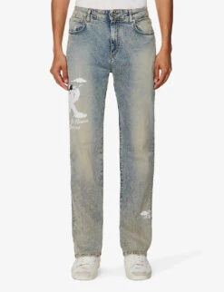 Represent Storms In Heaven Regular-fit Stretch-denim Jeans 9 Represent Storms In Heaven Regular-fit Stretch-denim Jeans -Gentlemen Style Shop R04103857 BLUECREAM ALT02