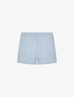 Reiss Coast Stripe-pattern Elasticated-waist Stretch-woven Swim Shorts
