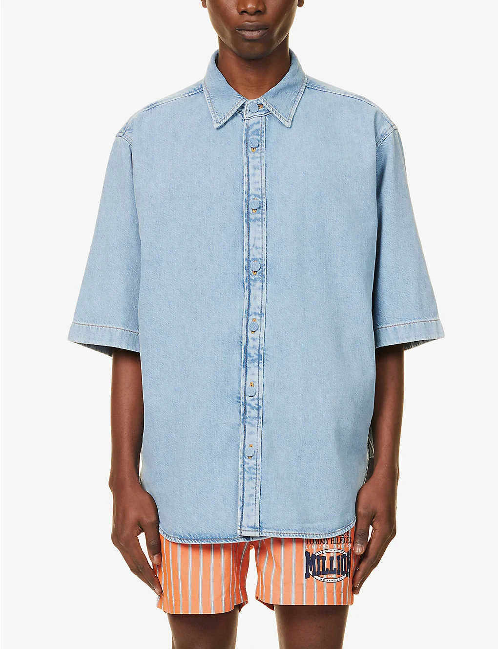 Acne Studios Faded-wash Dropped-shoulder Oversized Denim Shirt 5 Acne Studios Faded-wash Dropped-shoulder Oversized Denim Shirt - Image 3