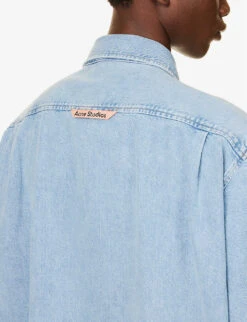 Acne Studios Faded-wash Dropped-shoulder Oversized Denim Shirt 11 Acne Studios Faded-wash Dropped-shoulder Oversized Denim Shirt -Gentlemen Style Shop R04108386 INDIGOBLUE ALT04