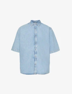 Acne Studios Faded-wash Dropped-shoulder Oversized Denim Shirt