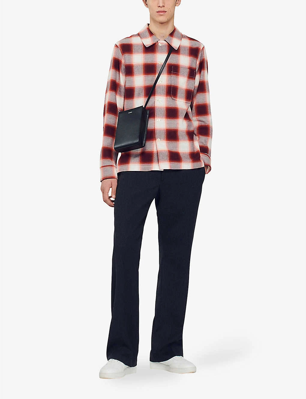 Sandro Checked Chest-pocket Cotton Shirt 4 Sandro Checked Chest-pocket Cotton Shirt - Image 2