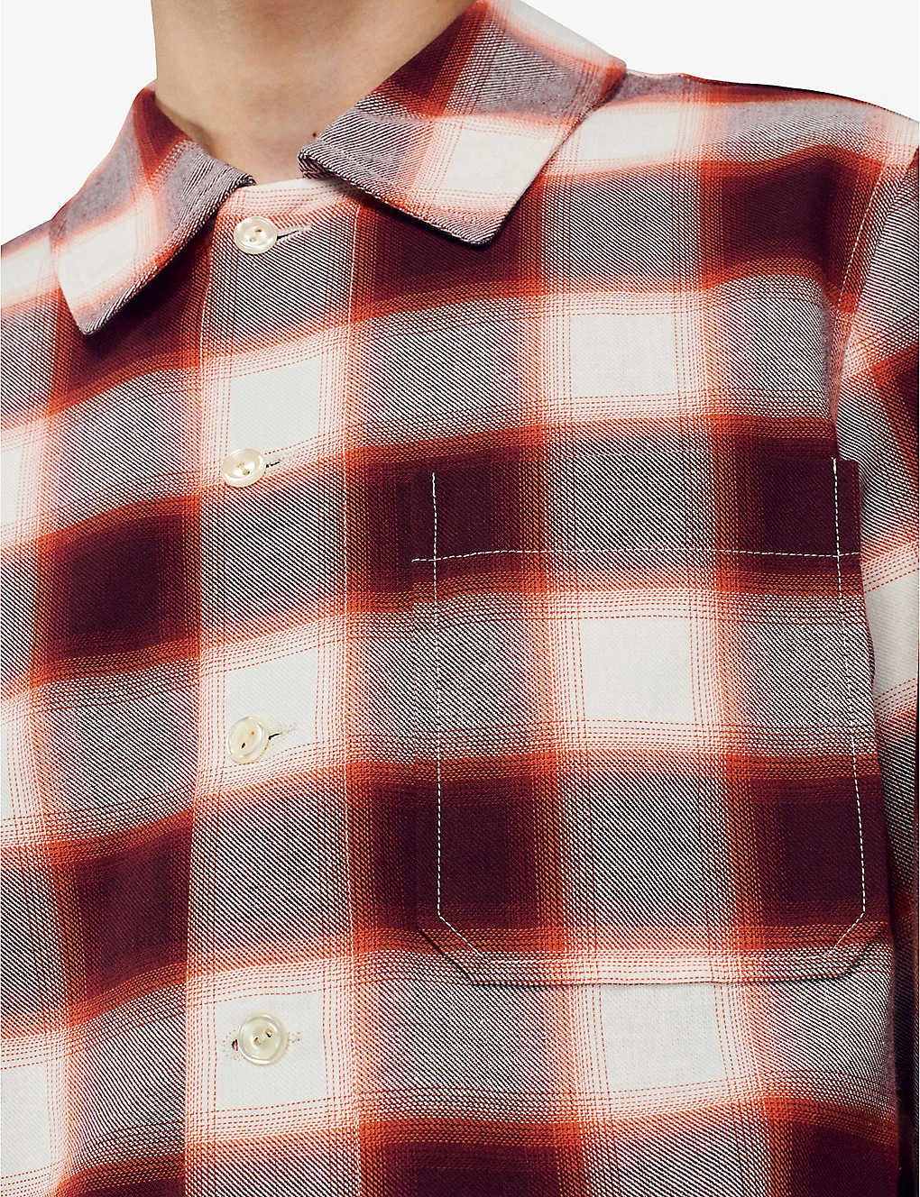 Sandro Checked Chest-pocket Cotton Shirt 7 Sandro Checked Chest-pocket Cotton Shirt - Image 5