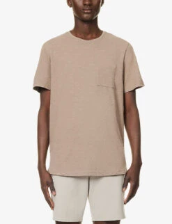 Paige Kenneth Patch-pocket Cotton-jersey T-shirt -Gentlemen Style Shop R04111355 MURKYMIST ALT02