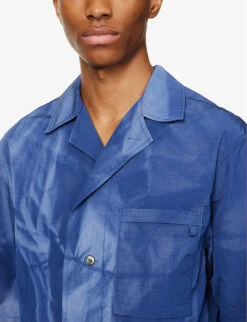 Faded Patch-pocket Regular-fit Shell Shirt -Gentlemen Style Shop R04117082 BLUE ALT04