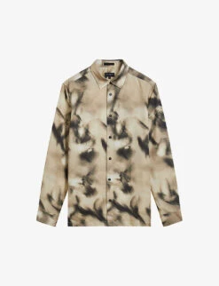 Ted Baker Bentham Abstract-print Long-sleeved Woven Shirt
