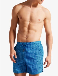 Ted Baker Renshaw Graphic-print Recycled-polyester Swim Shorts 8 Ted Baker Renshaw Graphic-print Recycled-polyester Swim Shorts -Gentlemen Style Shop R04117775 BLUE ALT02