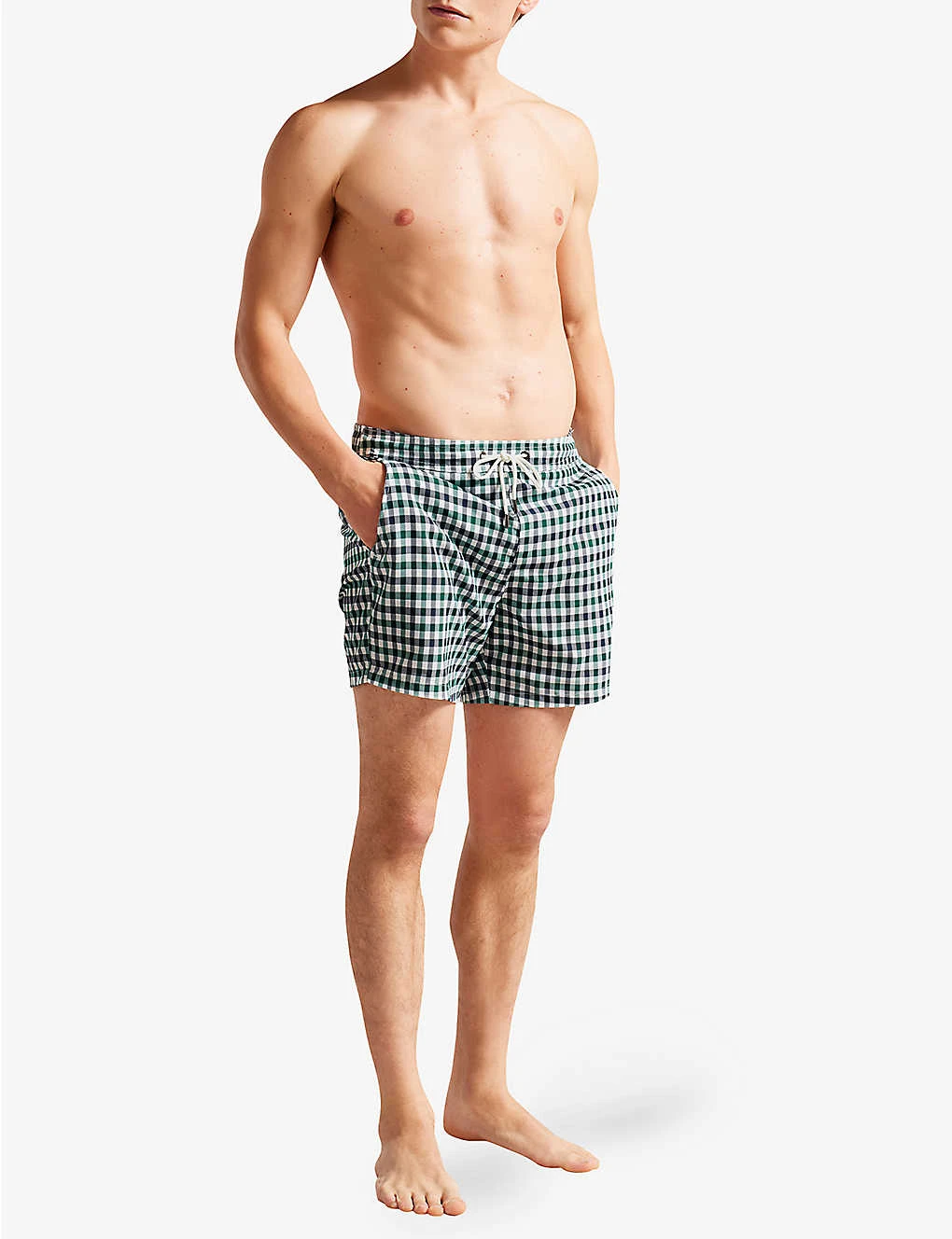 Ted Baker Addling Checked Recycled-polyester Swim Shorts 4 Ted Baker Addling Checked Recycled-polyester Swim Shorts - Image 2